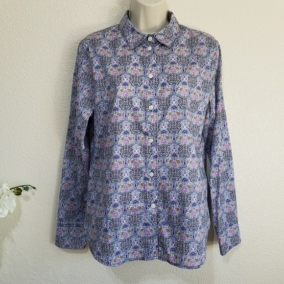 J. Crew Liberty Club Nouveau Floral Button Down Shirt - Picture 2 of 10